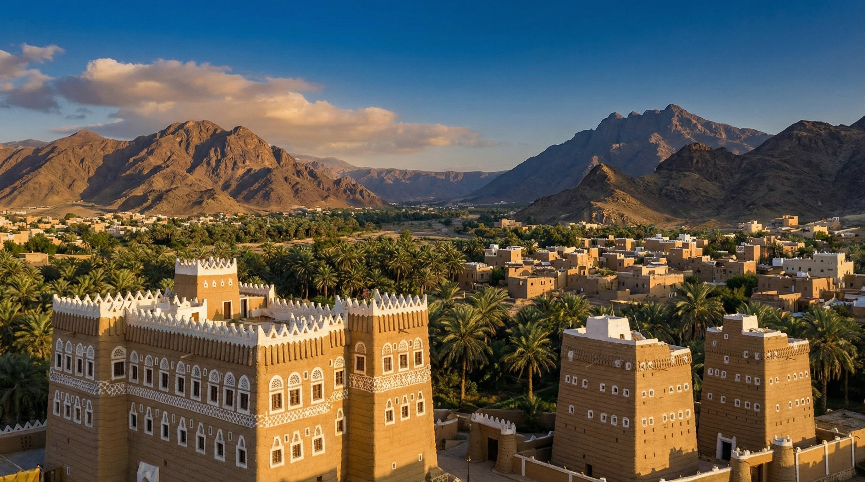 تراث نجران - القصور الطينية والجبال